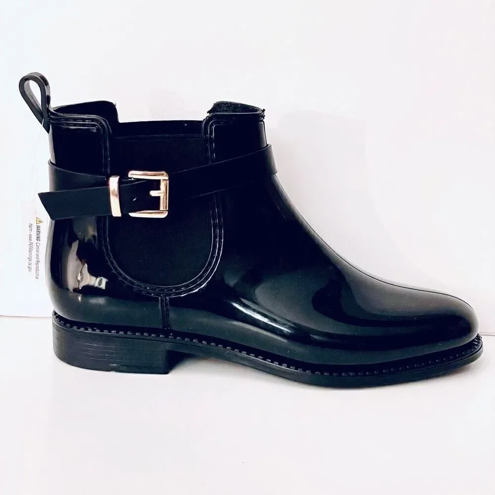 NWT Ferrera Couture 8 by Henry Ferrera Clarity Black Rain Marsala Booties Boots